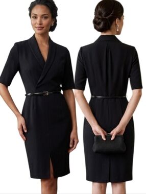 TED BAKER Black Short Sleeve Blazer Dress - Size M